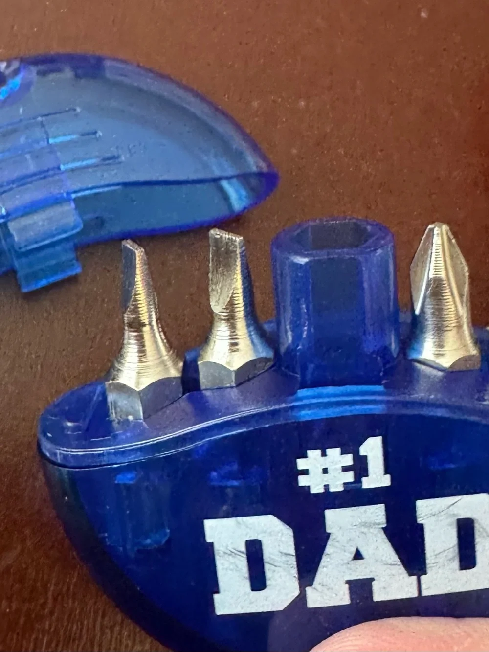 #1 Dad Blue Acrylic Screwdriver Keychain